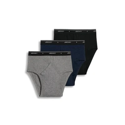 Image of Jockey Men&#039;s Underwear Classic Low Rise Brief 3 Pack Blue 40