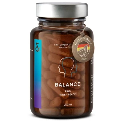 Image of N5 Balance Mood Herbal Stress Relief &amp; Anxiety Ashwagandha + Saffron Siberian Ginseng Lemon Balm Rhodiola Enhancer Calms 60 Capsules Vegan Supplement