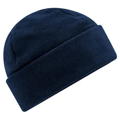 Image of Beechfield Recycled Fleece Cuffed Design Beanie French Navy