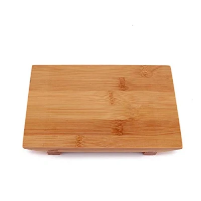 Image of BambooMN Bamboo Sushi Roll Board/Serving Tray, Rectangle, 29 x 17 3cm Carbonized Brown, 1 Piece