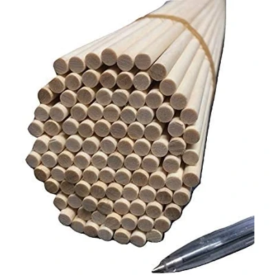 Image of Trustleaf 5mm x 200mm Birch Hardwood Wooden Craft Sticks/Dowels Seconds Pack of 20 Dowel