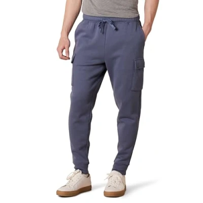 Image of Amazon Essentials Men&#039;s Cargo Fleece Joggers, Indigo, S