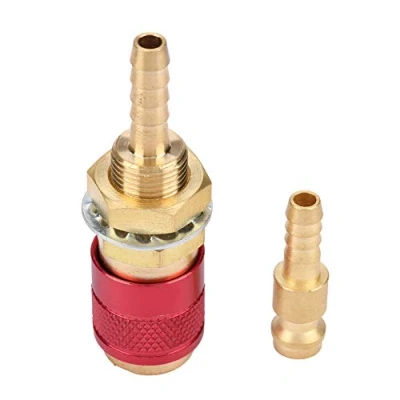 Image of M6 Quick Connector Set Water Cooled Gas Adapter Fitting Hose for MIG TIG Welder Torch Welding Torch(Red)