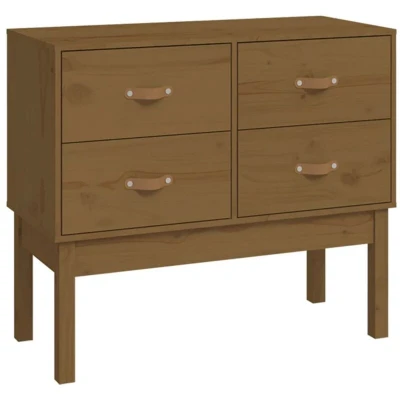 Image of vidaXL Console Cabinet Honey Brown 90x40x78 cm Solid Wood Pine