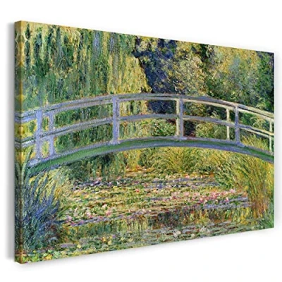 Image of Canvas Print (120x80cm): Claude Monet Bridge Over a Pond of Water Lilies (189