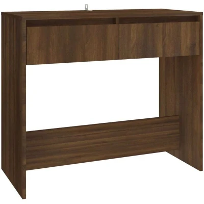 Image of vidaXL Console Table Brown Oak 89x41x76.5 cm Engineered Wood