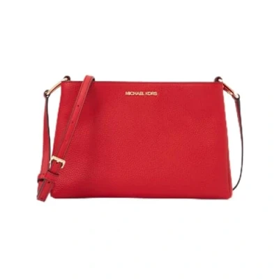 Image of Michael Kors Trisha Medium Pebbled Leather Crossbody Bag