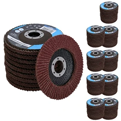 Image of 40 Grit Coarse Flap Sanding Grinding Discs For 4.5 (115mm) Angle Grinders 20pk