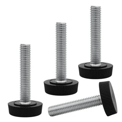 Image of SKIR&#039;CO 4 pcs, Furniture Leveling Feet M8 x 40 mm, Adjustable Round Legs 25 mm Diameter, Thread Leveler Foot