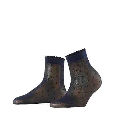 Image of FALKE Women&#039;s Dot 15 DEN W SO Sheer Patterned 1 Pair Socks, Blue (Marine 6179), 2.5 5