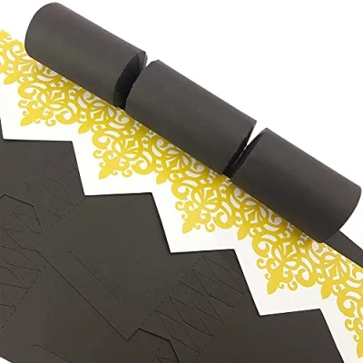 Image of Bespoke by Crafty Capers Black Bulk 100 Make Your Own Standard Crackers With Snappy Strips, Hats &amp; Jokes
