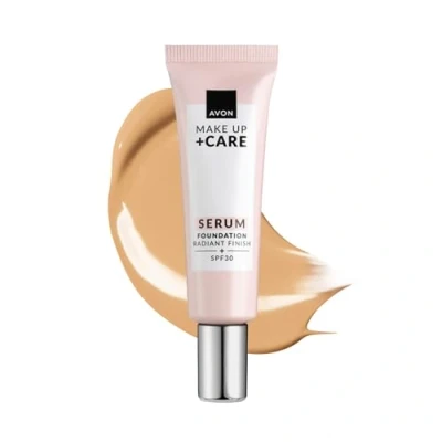 Image of Avon Serum Foundation 30ml, SPF 30, Infused Formula for Light Medium Coverage, Locks in Moisture, Cruelty Free, Nude