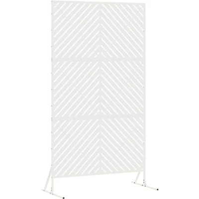 Image of vidaXL Privacy Screen White 100x50x180 cm Steel