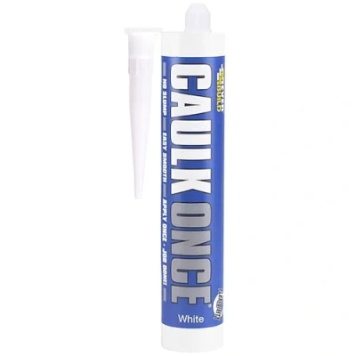 Image of Everbuild Caulk Once Premium Quality Acrylic Highly Flexible Fast Drying White 295ml