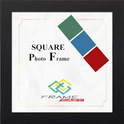 Image of Photo Frame Picture All Square Sizes Frames Black White Oak (Black, 18&quot; x 18&quot;)