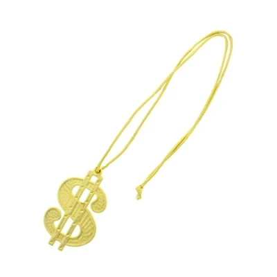 Image of Zac&#039;s Alter Ego Gold Dollar Sign Pimp Necklace