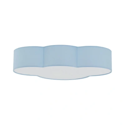 Image of TK Lighting Cloud ceiling light, blue, length 63 cm, steel/plastic