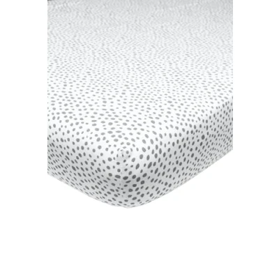 Image of Meyco Home Basic Jersey Cheetah Fitted Sheet for 1 Person (Flat with Soft Quality, 100% Cotton, thanks to Elasticated Edging, Dimensions: 90 x 200 cm), Grey