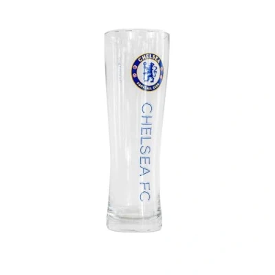 Image of FOCO Official Chelsea FC Football Word Mark Slim Pint Glass