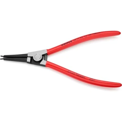 Image of Knipex Circlip Pliers for external circlips on shafts chrome plated, plastic coated 210 mm 46 13 A3