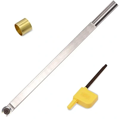 Image of Woodturning Tools Carbide Tipped Lathe Chisel Finisher Tool Bar 10 Inches With Ci0 16mm Round Insert Cutter for Wood Hobbyist or DIY Carpenter,Handle not Include