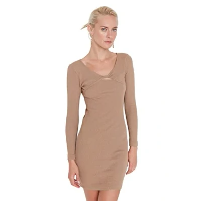 Image of Trendyol Women Mini Bodycon Regular Knit Dress