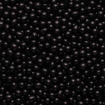 Image of 6mm Edible Chocolate Balls Cake or Cupcake Decoration Sprinkles (Black, 100g)