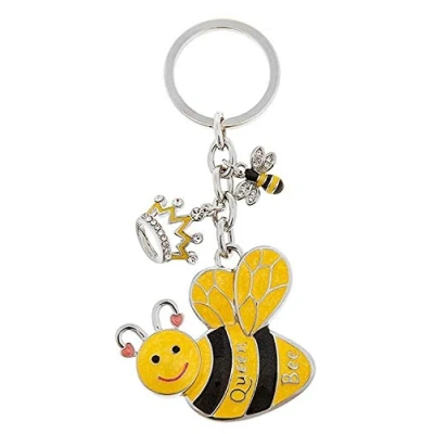 Image of Joe Davies Equilibrium Snazzy Style Enamel Keyring Charm Bumblebee Queen Bee