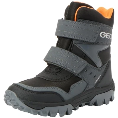 Image of Geox J Himalaya Boy B ABX Ankle Boot, Black Orange, 1 UK