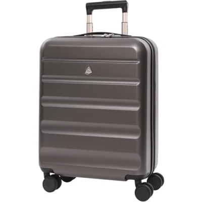 Image of Aerolite Expandable 55x40x20cm to 55x40x23cm Ryanair Priority Wizz Air &amp; More Max Size Lightweight Hard Shell Carry On Hand Cabin Luggage Suitcase 55x40x20 55x40x23 with 4 Wheels (Charcoal)
