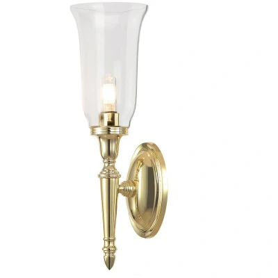 Image of Dryden 1 Light Bathroom Wall Polished Brass IP44, G9