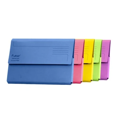 Image of Exacompta Forever Document Wallets Ideal for Storing Documents Recycled 290 gsm Board 34.5 x 24.5 cm in Size A4/Foolscap Assorted Colours Pack of 25