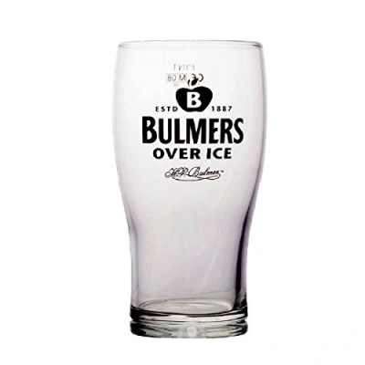 Image of Personalised Engraved Branded 1 pint Bulmers Over Ice Cider Glass With Any Message Enter Your Own Custom Text