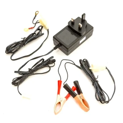 Image of Intelligent 12v 1 Amp Quad Bike/ATV Lead Acid Battery Charger Set Automatic Smart Optimiser UK Plug