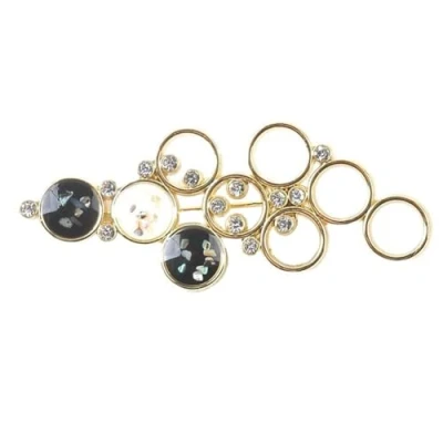 Image of tanxuan Crystal Geometric Irregular Brooch Retro Pin Lapel DIY Wedding Bouquets Decoration Jewelry Gifts for Women Girls, Yellow