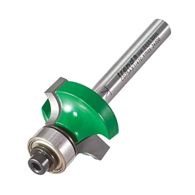Image of Trend CraftPro Guided Rounded Over Router Cutter Bit, 1/4 Inch Shank, 6mm Radius and 12mm Cut Length, Tungsten Carbide Tipped, C075AX1/4TC