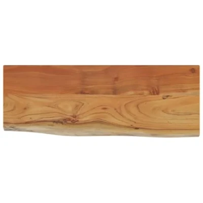 Image of vidaXL Wall Shelf Solid Acacia Wood, Rectangular with Live Edge Design, Versatile for Home and Office, 70x30x2.5 cm Brown
