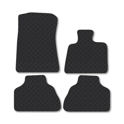 Image of Rubber Car Mats Compatible with BMW X5 G05 (2020 ) Tailored Fit Floor Set Accessory Black Custom 4 Pieces Clips Anti Slip Backing, Heavy Duty &amp; Waterproof
