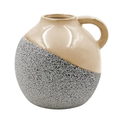Image of The Leonardo Collection Reactive Glaze Firestone Small Flower Vase Jug, LP73065