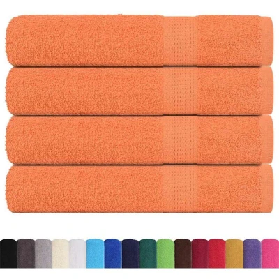 Image of vidaXL Sauna Towels 4 pcs Orange 80x200 cm 360 gsm 100% Cotton