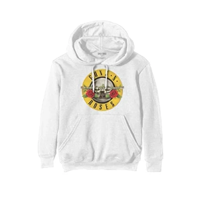 Image of Paradiso Clothing GUNS N Roses Classic BAND Unisex Hoodie, Size: Large, White