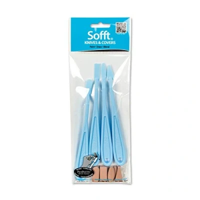 Image of Colorfin PanPastel Sofft W 1 Round, #2 Flat, #3 Oval and #4 Point, 4 Knives 8 Covers