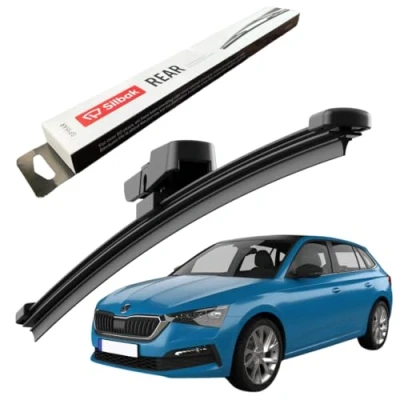 Image of Silbak Rear Windscreen Wipers, for SKODA SCALA (02/2019 ONWARDS) Wiper Blades, 400mm, Blades Set SCALA, Blade