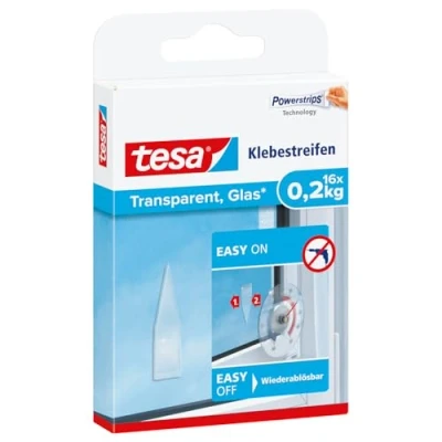 Image of tesa Adhesive Strips for Transparent &amp; Glass 0.2kg, 77732 00000 00