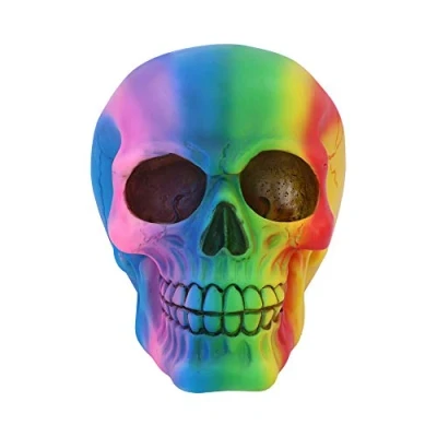 Image of Nemesis Now U5084R0 Rainbow Skull 15.5cm, Polyresin, Multi Coloured, One Size