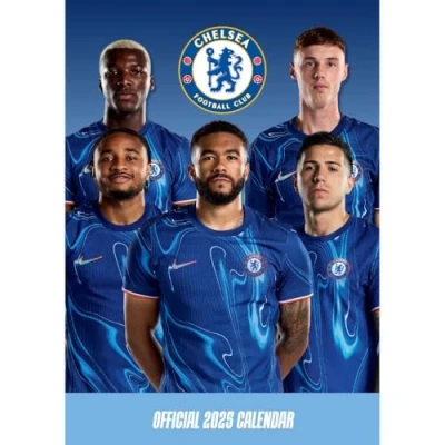 Image of 2025 Calendar Chelsea FC Month to View A3 Football Official Product: Original Danilo Kalender [Mehrsprachig] [Kalender]