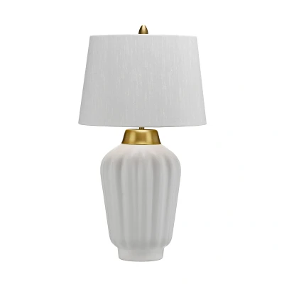 Image of Bexley 1 Light Table Lamp White, Brushed Brass