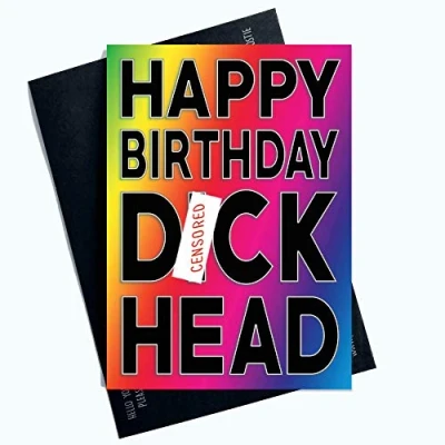 Image of Funny Birthday Cards Greeting Happy Dickhead Husband Boyfriend Friend Card Colleague Gift Rude Banter Joke PC673