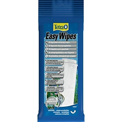 Image of Tetra 164727 EasyWipes Glass Cleaning Wipes for inside aquarium glass,white