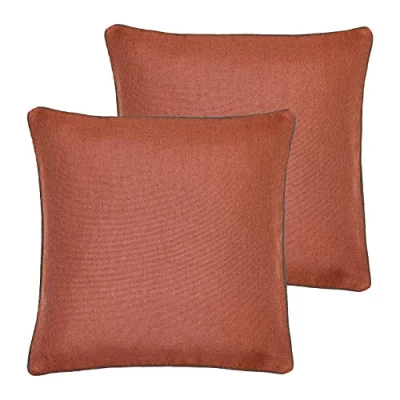 Image of Paoletti Bellucci Twin Pack Feather Filled Cushions, Spice/Mocha, 1 Count (Pack of 1)
